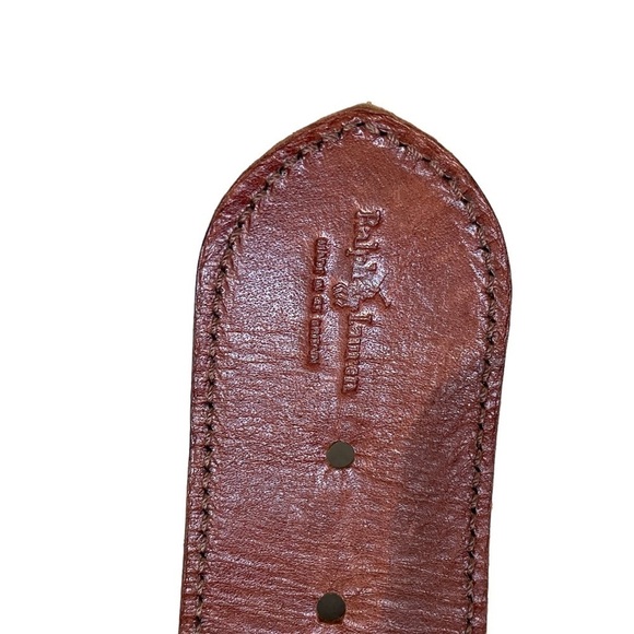 POLO RALPH LAUREN Leather Woven Braided Belt Brown 32 - Picture 7 of 8